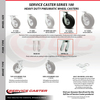 Service Caster 10 Inch Black Pneumatic Wheel Swivel Caster Set SCC-100S3504-PNB-4